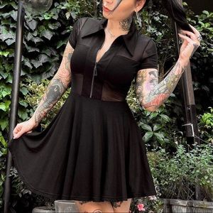 foxblood crossed out dress